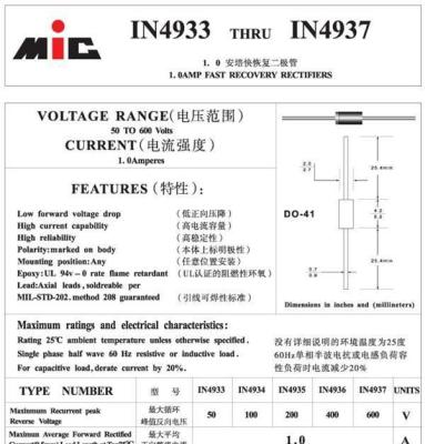 China Fast Recovery Diode  1N4937 1A  600V DO-41 for sale