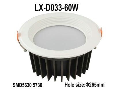 China 60W 4000Lm Dimmable LED Downlight 4000K Cold White , High Power LED for sale