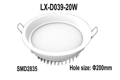 China 20W 1400Lm Dimmable LED Downlight 3000K Warm White , Round Shape for sale