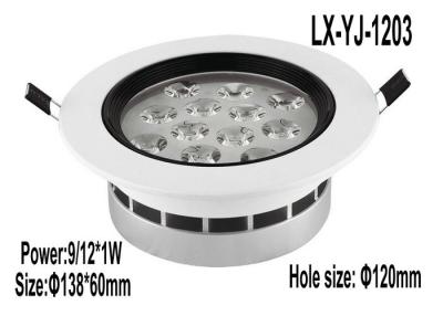 China luz de teto branca fria Recessed redonda do diodo emissor de luz de Dimmable do projector do diodo emissor de luz de 9W 12W à venda