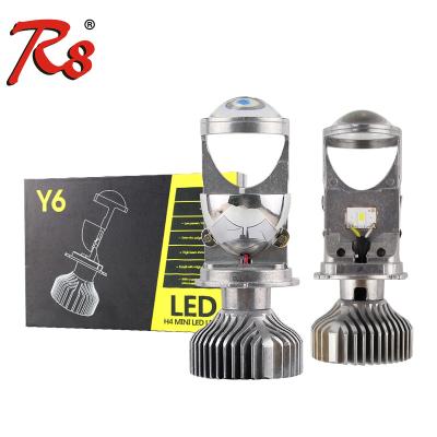 China CSP LED Chips Y6 H4 LED Hi Beam 35W 6000LM 6000K RHD/LHD Car LED Headlight Lo Lens With A3 Fanless Design for sale