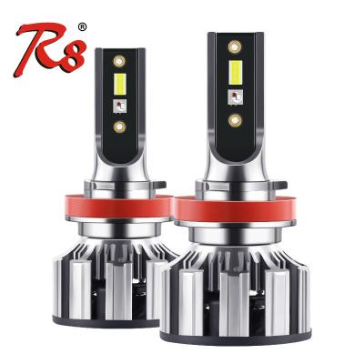 China R8 H7 RGB LED Headlight Bulb COB Chips Daytime Running Lights 4000 Lumens APP Multi-Color Moving Control E-CLASS (W124) for sale