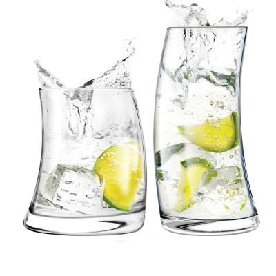 China Hot Selling Creatiive Shaped Crystal Rock Creative Design Tumbler Clear Glass Set Whiskey Glasses Cups Cocktail Glass Cups For Bar for sale