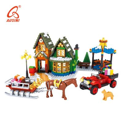 China AUSINI ABS Eco-friendly Material Factory Christmas Gift Educational Assembling Toys Building Blocks OEM for sale