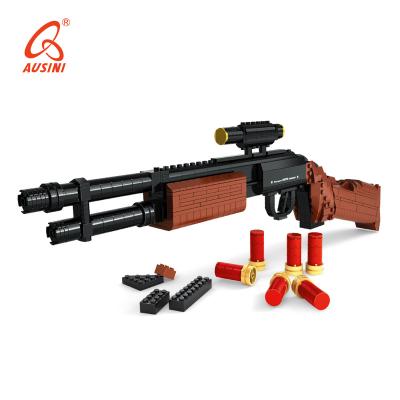 China AUSINI Eco-friendly Material Hot Selling Plastic Bricks Toys Assembling Gun Army Building Blocks Sets for sale