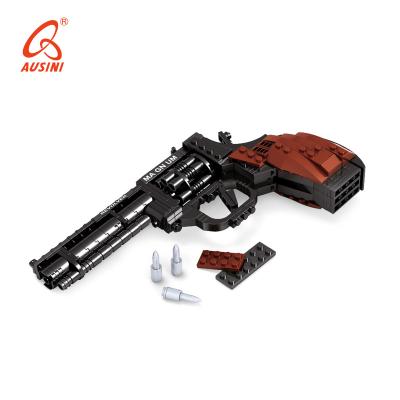 China AUSINI Eco-friendly Material Hot Selling Gun Building Block OEM Plastic Toys Bricks For Boys for sale