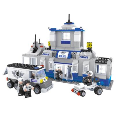 China 2021 AUSINI 449pcs Plastic Police Building Blocks Eco-friendly Educational Toy Bricks For Kids for sale