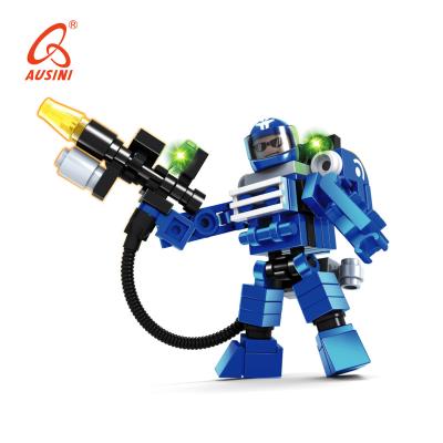 China Hot Sale AUSINI Material Eco-friendly Toys Bricks Plastic BUILDING BLOCK Set For Children for sale