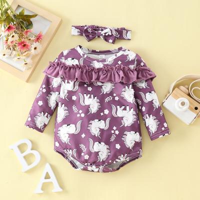 China Polyester Customize Baby Rompers Long Sleeve Baby Clothes Cute Clothing Rompers for sale