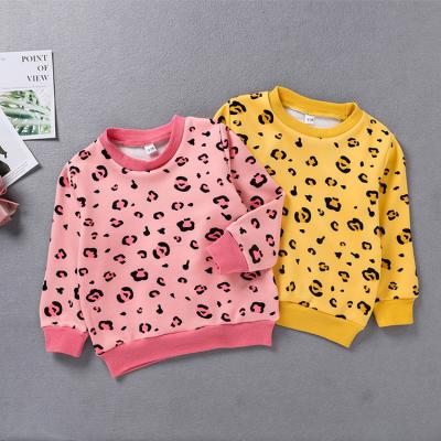 China New Arrival Children's Clothing Leopard Print Anti-Shrink O Neck Spring Autumn Warm Knitted Children's Casual Sweater for sale