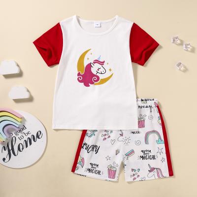 China Wholesale Casual Cotton Kids Summer Boutique Boys Girls Clothes Kids Clothing Set For 4 To 9 Years Old for sale