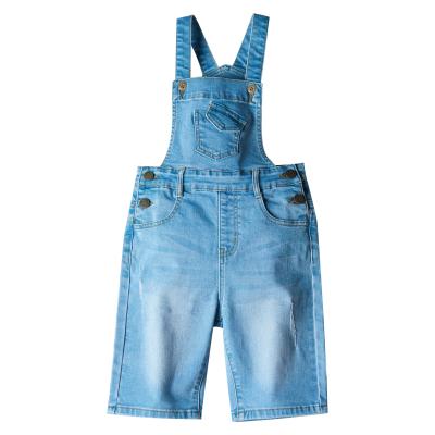 China Wholesale High Quality Girls Denim Overalls Kids Stylish Fashionable Short Jeans for sale