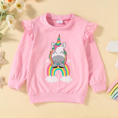 China New Wholesale Children's Clothing Anti-Shrink Children's Clothing Girls' Hoodies Western Style Western Design Long Sleeve Sweater for sale