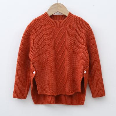 China Wholesale Kids Boutique Clothing Anti Shrinkage Babies Long Sleeve Crew Neck Knitted Top Sweater for sale