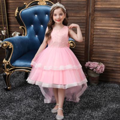 China Drop shipping fashion design sleeveless kids clothes high quality wedding party birthday party wear kids even prom dress for sale