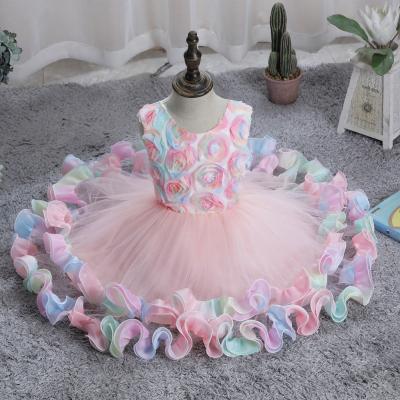 China Sleeveless Drop Shipping Lovely Unicorn Horn Sequin Tutu Princess Kids Wear Birthday Party Girl Dress for sale