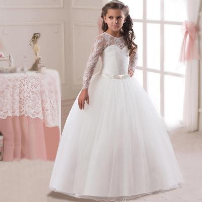 China NewChildren Same Sleeveless Dress Princess Dress Long Sleeve Lace Bowknot Party for sale