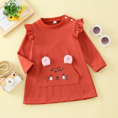 China Customzie Spring Autumn Baby Girls Dresses Anti-wrinkle Full-sheathed Dresses Casual Wear for sale