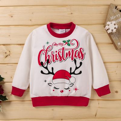 China Wholesale Christmas children kids hoodies pullover anti-shrink sweatshirt spring long autumn shirt boys girls clothing for sale