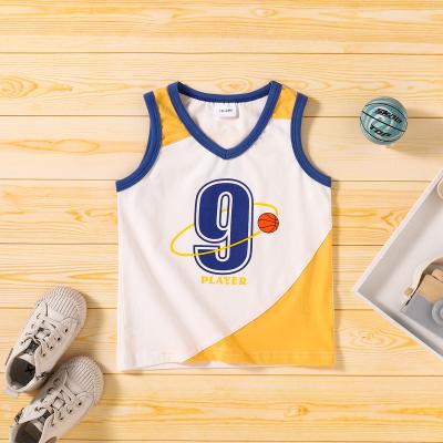 China New Anti-shrink Wholesale Sleeveless Shirt Uniforms Fashion Summer Kids T-shirt Tank Tops For Boys Invest for sale