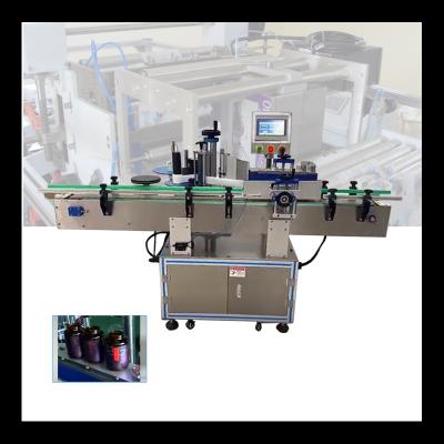 China Bestpacking Date Glue Top Adhesive Double Round Plastic Food Semi Sticker Label Automatic Bottle Labeling Machine for sale