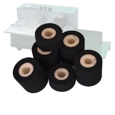 China Clear and complete printing with good adhension black diameter 36mm height 16mm hot melt ink roll for sale