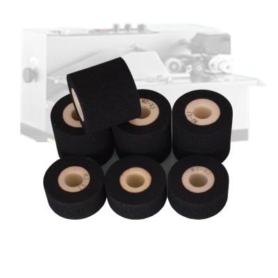 China Clear and full printing with good adhesion 36mm machine black color toner sealing roller 32mm for sale