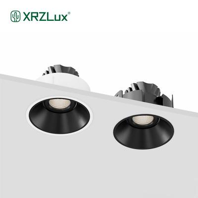 China Modern XrzLux 8W Modern Embedded Aluminum Ceiling Down Lights Dimmable Anti-Glare Spotlight Trimless Recessed Led Downlight for sale