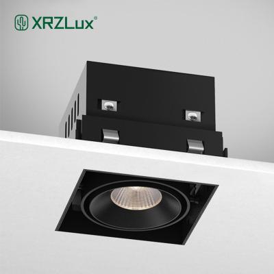 China XRZLux Modern High Quality Led Grill Downlight 7W 10W Recessed Trimless Adjustable Square Down Light Anti-Glare Ceiling Lamps for sale