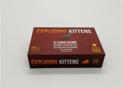 China Family Board Games Imploding Kittens Card For Fun Time 16.5*11.5*4.2cm for sale