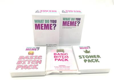 China Funny Party Board Game What Do You Meme Card Game Intellectual Development Style for sale