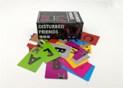 China Laminated Type Disturbed Friends Card Game With Different Sizes Black Color for sale