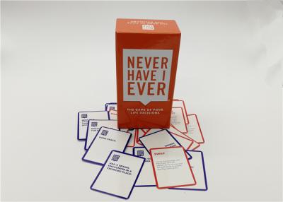 China 550 Cards Never Have I Ever Party Game , Custom Design Playing Cards for sale