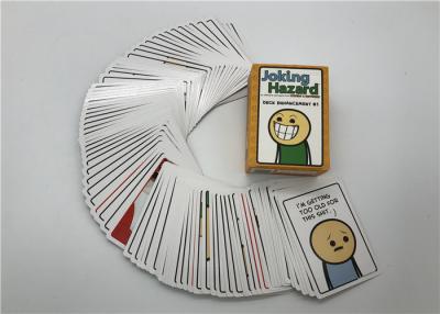 Cina la versione inglese scherzosa delle carte da gioco su ordinazione dei giochi con le carte di rischio 100pcs facile porta in vendita