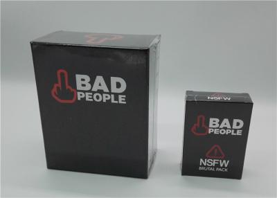 China BAD PEOPLE Print Playing Cards Hilarious And Brutal Adult Party Game for sale