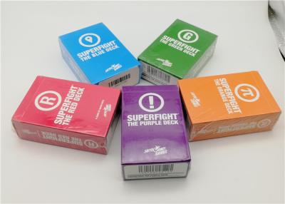 Chine Les jeux de carte durables de jeu de famille, expansion de Superfight emballe le jeu de carte drôle de famille à vendre