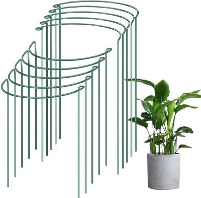 China Half Metal Round Metal Ring Rust Proof Garden Products Garden Plant Support Stakes for sale