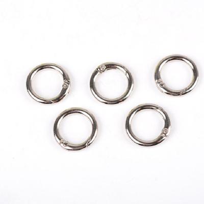 China Metal 25mm high quality zinc alloy for keychain key ring spring ring clasp metal phone ring for sale