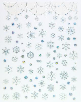 China New Designer Stars Snowflake Winter Nail Stickers HAPPY Series Nail Sticker Decoration Durable 907-912 for sale