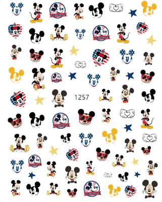 China Easy apply MERRY Mickey Mouse spot new kids nails cute Mickey Mouse nails DIY decorations nail stickers 1257-1262 for sale