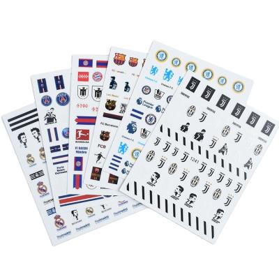 China Easy Apply CF JOYFUL Juventus FC Barcelona Real Madrid Castilla FC Barcelona 1239-1244 Football Team Logo Nail Stickers for sale