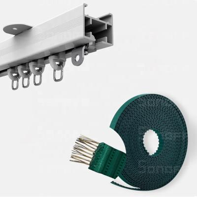 China Skylight Cheap Smart Home Motorized Curtain Accessories Slide Parts Assembly Electric Curtain Track Green Belt for sale