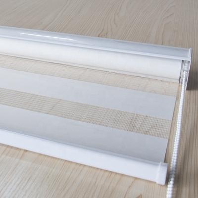 China Double Layer High Quality Clean Easy Day And Night Motorized Roller Blinds Shading Zebra Blinds for sale