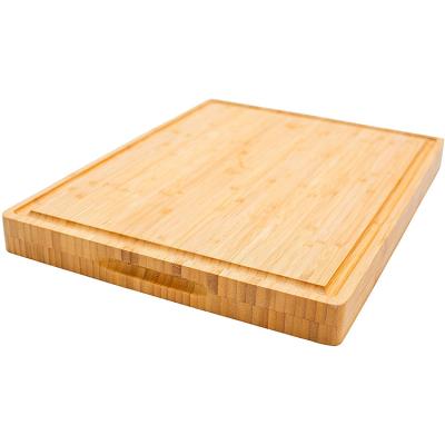 China Fluted Organic Bamboo Cutting Board Stocked Heavy Duty Extra Large for sale