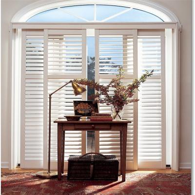 China Hard Style Single Durable PVC Shutter Window Components Adjustable Plantation Shutters for sale