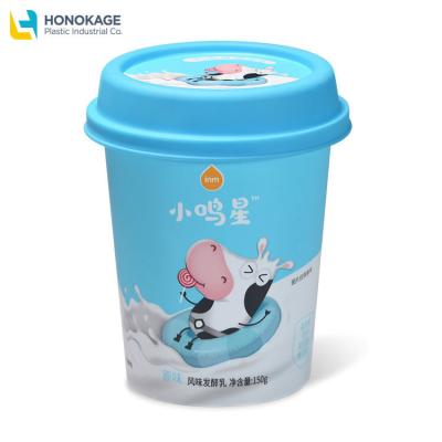 China Colorful /Eco /Recyclable /Durable /Microwavable Manufacturer Disposable Food Grade IML Packaging Colored Custom Printing Round PP Yogurt Container Frozen Yogurt Cup Frozen Yogurt Cup Plastic Yogurt Tub for sale