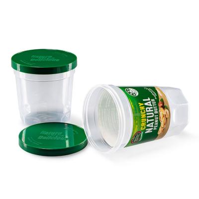 China Peanut Containers 400ml Peanut Containers Disposable Size Friendly Plastic Round Plastic Peanut Containers 400ml Clear /Eco /Recyclable /Durable /Microwavable Clear Cup For Peanut Storage for sale