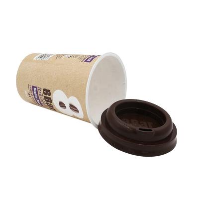 China Clear /Colorful /Waterproof /Anti-scratch /Durable 700ml IML Wall Brown Disposable Slim Coffee PP Mugs Custom Logo Plastic Drink Cup With Lid for sale