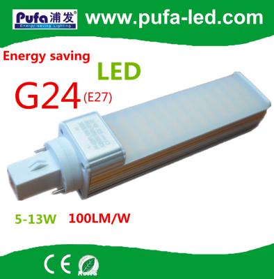 China High power 5-13w PLC 2 pin 4 aluminum pin led G-24 led pl light lamp replacing cfl for sale