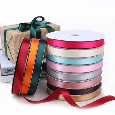 China Durable Polyester Satin Ribbon For Gift Box Paper Bag Packaging Wedding Holiday Party Business Gift for sale